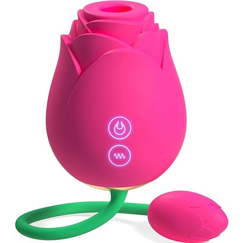 Rose Toy for Woman, Clitoral Nipple Stimulator Rose Sex Stimulator for Women with 10 Modes, Vibrating Personal Massage Clit G Spot Vibrator Sex Toys for Female Couples-Adult Sex Toy & Games Pink