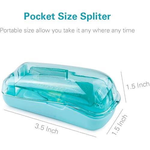 Pill Cutter for Small or Large Pills, Barhon Pill Splitter with Sharp Blade, Easy Cut in Half for Vitamins Tablets Big Medicine