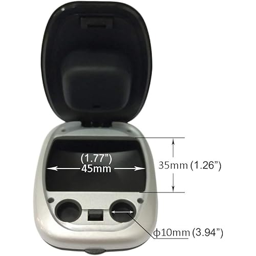 Hearing Aid Case Hard Storage Box with Battery Compartment for Custom Hearing Aids CIC ITE ITC