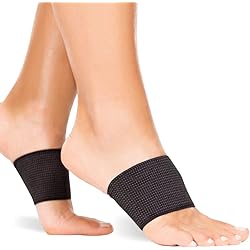 BraceAbility Copper Arch Support Bands - Flat Feet Compression Brace Sleeves for Fallen Arches Treatment, Heel Spur Pain Relief, Achilles Tendonitis Foot Care, Plantar Fasciitis Correction, SM Pair