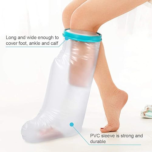 Cast Covers for Shower Leg, Doact Waterproof Cast Cover for Leg, Adult Cast Cover to Keep Casts and Bandage Dry, Reusable Cast Protector for Broken Leg, Watertight Seal Cast Bag