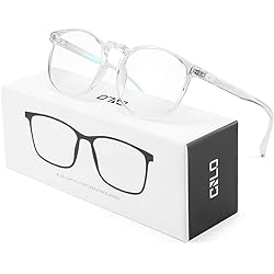 CNLO Blue light blocking Glasses,Computer Glasses,Radiation protection Gaming Glasses,For UV Protection, Anti Eyestrain,Lightweight Frame Eyewear,MenWomen Crystal