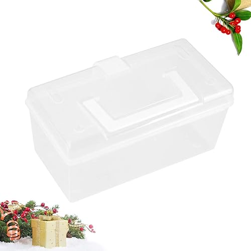 Hemoton Plastic Empty First Aid Box Medicine Storage Case with Handle and Compartments Family Emergency Kit White Size L