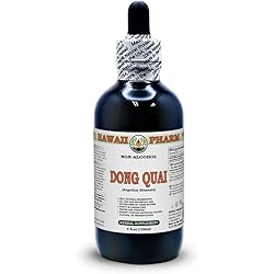 Dong Quai Alcohol-Free Liquid Extract, Organic Chinese Angelica Angelica sinensis Dried Root Glycerite Hawaii Pharm Natural Herbal Supplement 4 oz
