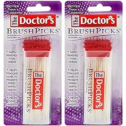 The Doctor's Brushpicks, Interdental Toothpicks, 120-picks Per Pack, Pack of 2