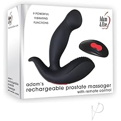 Adams Rechargeable Prostate Massager with Remote - Black