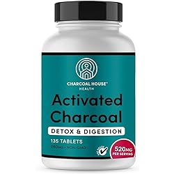 USP Medical Grade Activated Charcoal Tablets by Charcoal House | 135 ct. | Vegan | Non-GMO