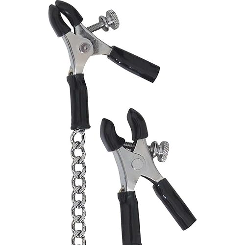Spartacus Adjustable Micro Plier Nipple Clamps WLink Chain