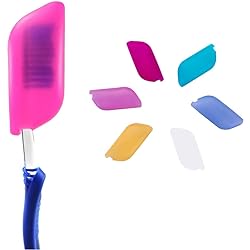 V-TOP Silicone Toothbrush Case Covers Pack of 6, Great for Home and Outdoor
