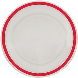 NRS Healthcare Red Small Rimmed Plate