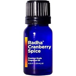 Radha Beauty Cranberry Spice Fragrance Oil 10ml Perfect Fall Winter Holiday Oil for Diffusers, Soap or DIY Candles