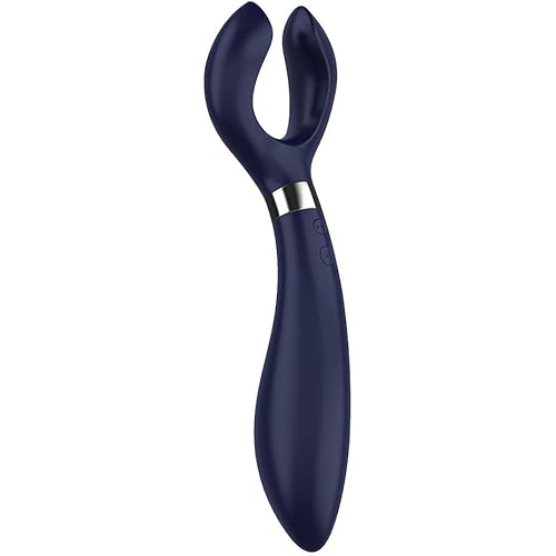 Satisfyer Endless Fun Couple's Vibrator - Multivibrator, Clitoral and G-Spot Stimulation, Partner Toy, Soft Silicone, Rotatable Head, Waterproof, Rechargeable - 29 Use Applications Blue