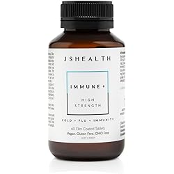 JSHealth Vitamins Immune Immunity Booster Supplement with Zinc Vitamin C 60 Tablets