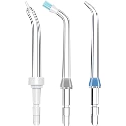 Replacement Parts for Waterpik Pik Water Flosser Compatible with Waterpik Water Flossers and Other Brand Oral Irrigators1 Classic Jet Tips & 1 Orthodontic Tips & 1Plaque Seeker Tips