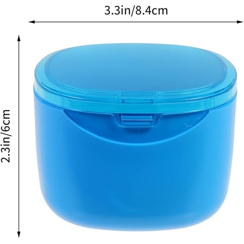 Healvian Dentures Case Mouth Guard Storage Containers Orthodontic Retainer Dental Box False Teeth Storage Case Box Denture Cleaning Box