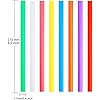 100 PCS Jumbo Smoothie Straws, Colorful Disposable Plastic Large Wide-mouthed Milkshake Straw 0.43" Diameter and 8.2" long