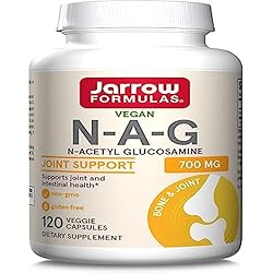 Jarrow Formulas N-A-G 700 mg - 120 Veggie Caps - N-Acetyl Glucosamine - Versatile Form of Glucosamine - Supports Joint & Intestinal Health - Up to 120 Servings