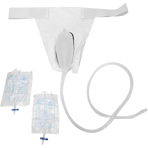 Urine Collection Bag, Female Urine Collection Bag Reusable Silicone Urinal for Women Elderly Bedridden Patients, Travel Incontinence Bags with Elastic Waistband