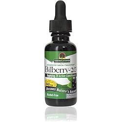 Nature's Answer Alcohol-Free Bilberry-20 Extract Supplement 1-Fluid Ounce | Eye & Vision Support | Promotes Circulation