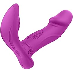 Wiggling Wearable Vibrator Mimic Finger - SEXY SLAVE Sam Quiet Panty Vibrator with Remote, 3 Wiggling & 7 Vibration G Spot Vibrator, Sex Toys for WomenPurple