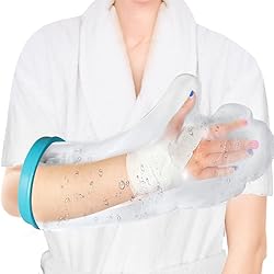 Waterproof Arm Cast Cover for Shower, Bath - Reusable Cast Protector, Cast Bag, Cast Sleeve - Watertight Protection for Broken Hands, Fingers, Wrists, Arms