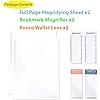 MagniPros2PACK Large Full Page 3X Premium Magnifying Sheet Fresnel Lens 7.5" X 10.5"2 Bonus Ruler Magnifiers2 Bookmark Lenses-Best Magnifying Set for Reading Small Prints & Low Vision Seniors