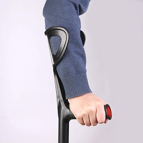 VISIONU Lightweight Foldable Forearm Crutch, Aluminum Walking Stick,Height Adjustable, Ergonomic Handle with Comfortable Grip 2ZG-02BM Blue
