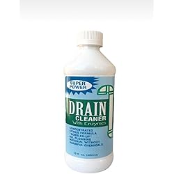 Drain Cleaner with Enzymes - Instant Clog Remover for Household or Commercial Space | Powerful Liquid Declogging Removes Grease, Hair, Food or Grime Buildup | Kitchen and Toilet Sink Opener | 1 Bottle