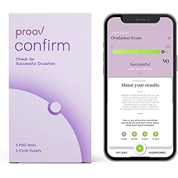 Proov PdG - Progesterone Metabolite – Test | Only FDA-Cleared Test to Confirm Successful Ovulation at Home | 1 Cycle Pack | Works Great with Ovulation Tests | 5 PdG Test Strips