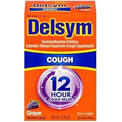 Delsym Adult 12 Hour Grape Cough Syrup, 3 oz