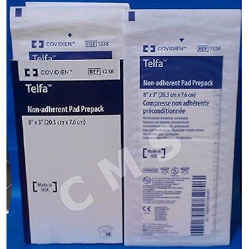 COVIDIEN 1238 Telfa Non-Adherent Pads Prepack, 8" x 3" Pack of 50