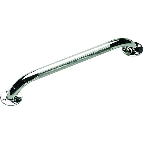 Homecraft 45 cm18 inch Chrome Plated Steel Grab Rail with Indented Grip