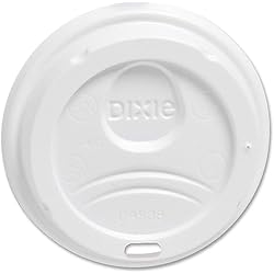 DXE9538DXPK - Dixie WiseSize, Fits 8 Ounce Hot Drink Cups, White, 100 Lids