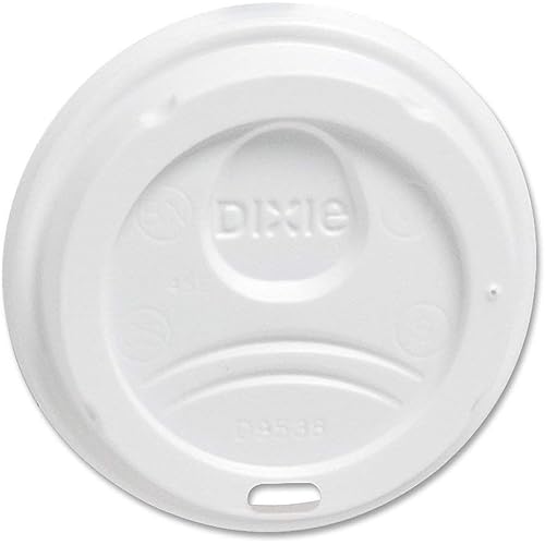 DXE9538DXPK - Dixie WiseSize, Fits 8 Ounce Hot Drink Cups, White, 100 Lids