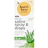 Burt's Bees Bees Kids Saline Spray and Drops, Hypoallergenic, Moisturizing, Flushes Away Mucus for Ages 3 Months and Up, 1.5 Fl Oz