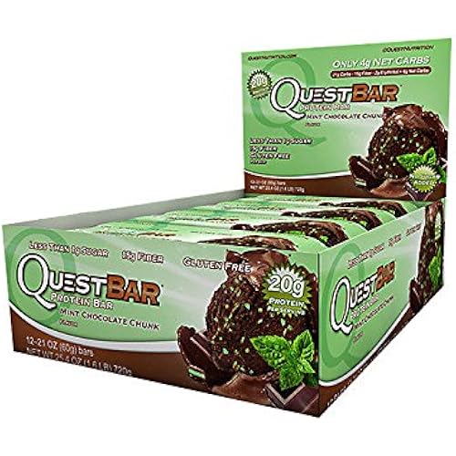 Quest Nutrition Protein Bar Mint Chocolate Chunk, 12 Count