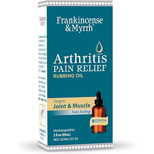 Frankincense & Myrrh Arthritis Pain Relief Rubbing Oil – Fast Acting Pain Relief with Essential Oils, 2 Fluid Ounces - 1 Pack