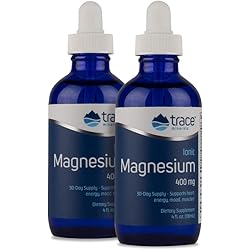 Trace Minerals Liquid Ionic Magnesium 4 oz 2 Pack | Supports Blood Pressure, Heart Health, Calm Mood, Gene Maintenance, Cell Production | Digestion, Muscle Cramps, Spasms, Better Sleep, Aids Headaches