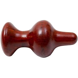 Potent Wooden Back Roller with Knobber - Strained Muscle Relief and Relaxation - Organic Wood Massager