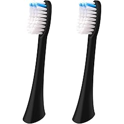 BTFO 2 Pcs Electric Toothbrush Heads for BTFO 1741-01 Black