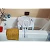 FixtureDisplays® Adjustable Bathtub Safety Rail Shower Grab Handle Bar Edge Mount Clamp Senior Fall Prevention Handicap Bathtub Grab Bar 15265-NPF
