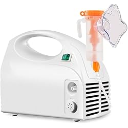 Compressor Nebulizer, Portable Nebulizer Machine with MaskMouthpieceTubing Kits, Tabletop Jet Nebulizers Home Steam Inhaler for Kids Adults Elderly