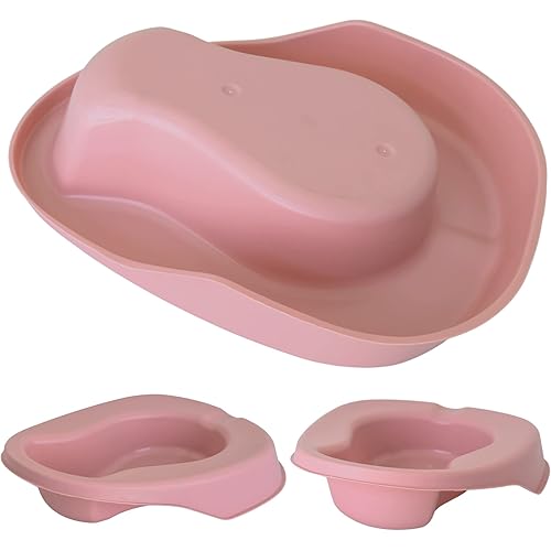 Bedpan – Smooth Contoured Stackable Bed Pan – Portable and Easy to Clean - for Bed-BoundBedridden Patient for Women and Men