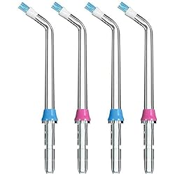 Plaque Seeker Replacement Tips Compatible With Waterpik Water Flossers and Other Brand Oral Irrigators, Water Flosser Tip Replacement, Plaque Remove Brisles Tips4-Pack