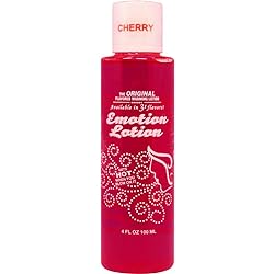 Edible Water Basesd Original Flavored Warming Massage Oil CHERRY by Emotion Lotion 4oz by Product Promotions