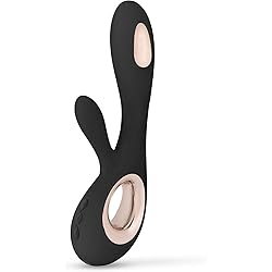 LELO 8151 SORAYA Wave Indulgent Rabbit Massager Black with Unique WaveMotion technology for a Full Body Pleasure Experience