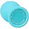 Doc Johnson A-Play - Silicone Trainer Set - 3 Piece Set,#34;Play with My Butt Not My Heary", Teal