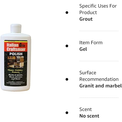 Granite and Marble Polish - Cleans and Protects - Italian Craftsman 16 oz
