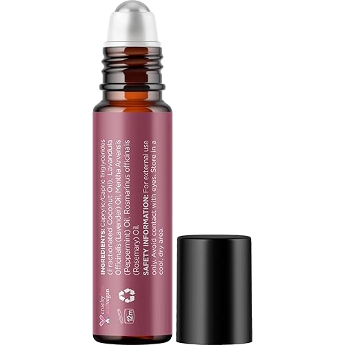 Headache Essential Oil Roll On - Clarify Essential Oil Blend Headache Roll On with Aromatherapy Oils - Peppermint Rosemary and Lavender Roll On Essential Oils for Skin Use Relaxation and Self Care