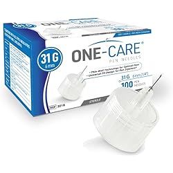 MediVena ONE-CARE Pen Needles 31G x 6 mm 14’’, 100 Pieces, Ultra-Thin for Comfortable Injections